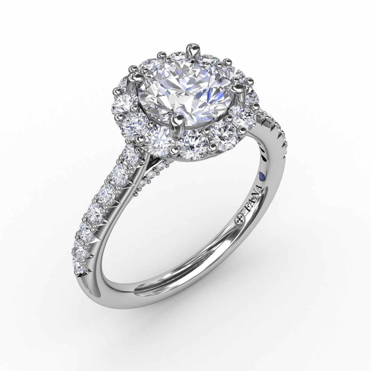 Pear Halo Engagement Ring with Braided One Row Pave' Set Band